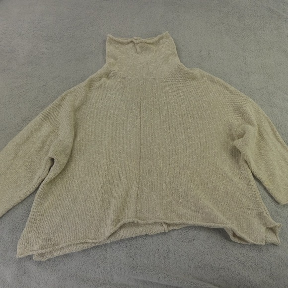 Eskandar Sweater Oatmeal Chunky Knit Roll Hem